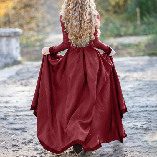Dark Romantic Off-Shoulder Victorian Ball Gown with Dramatic Flowing Silhouette