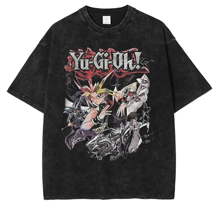 Dark Manga Battle Graphic Tee with Anime Goth Streetwear Aesthetic