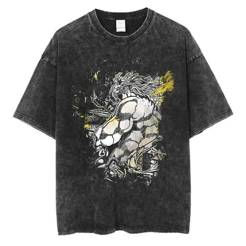 Vintage Anime Goth Battle Art Oversized Manga Streetwear T-Shirt