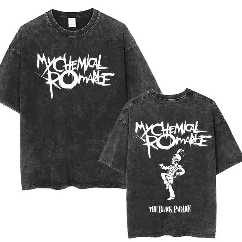 Vintage Anime Goth Skeleton Graphic Oversized Punk Streetwear T-Shirt