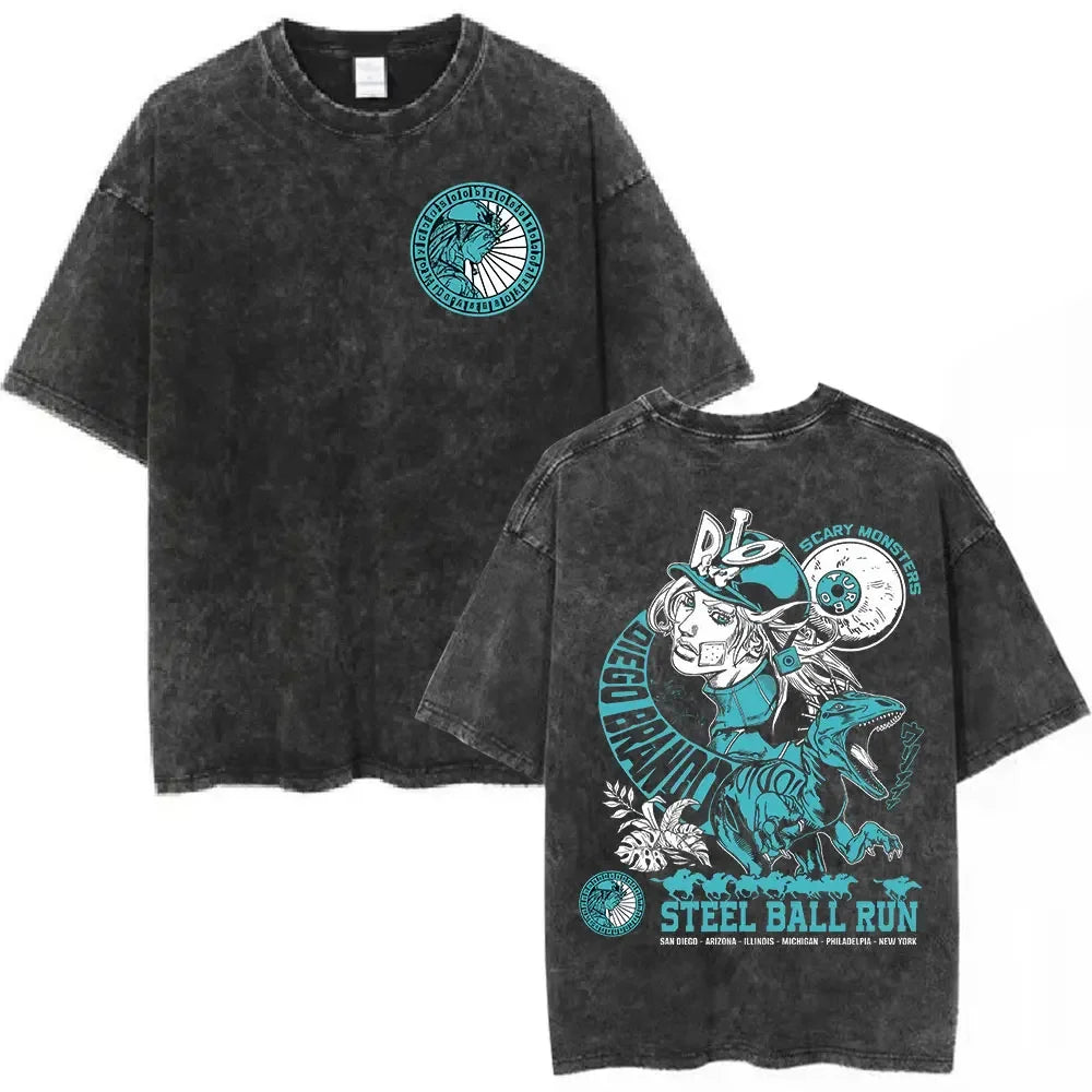 Cyber Manga Oversized Japanese Streetwear Vintage Graphic T-Shirt