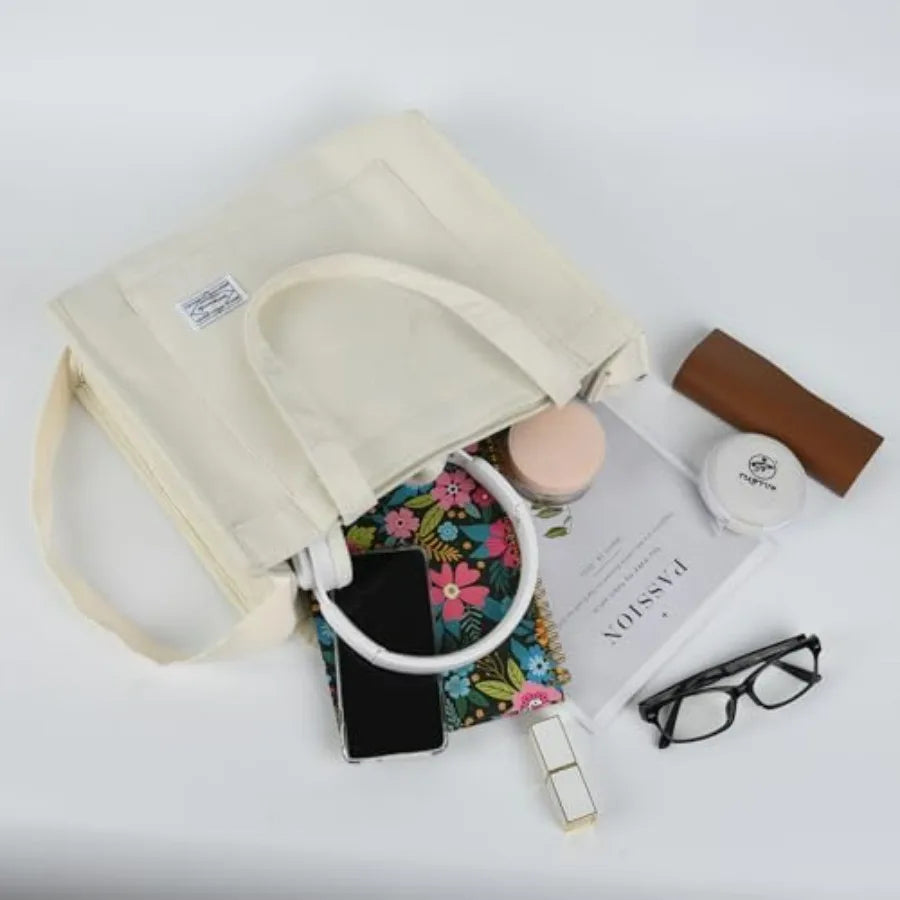 Minimalist Everyday Tote Bag with Wide Shoulder Strap and Spacious Interior