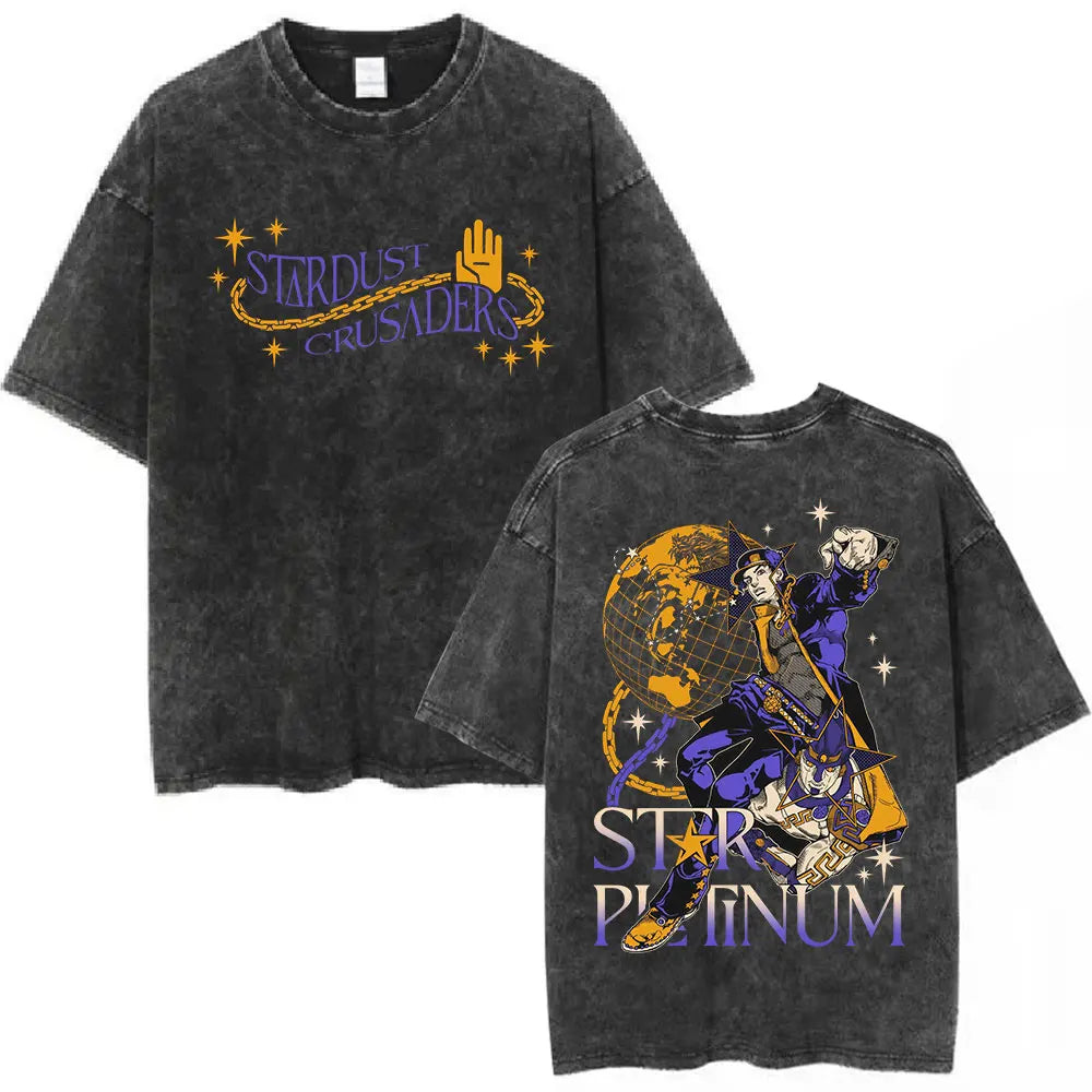 Celestial Gothic Oversized Vintage Washed Streetwear Graphic T-Shirt
