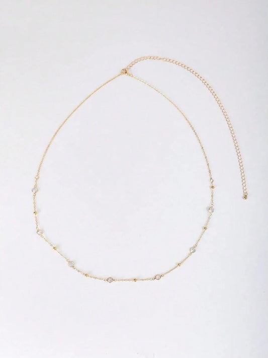 Minimalist Beaded Waist Chain for Y2K Streetwear and Alternative Styling