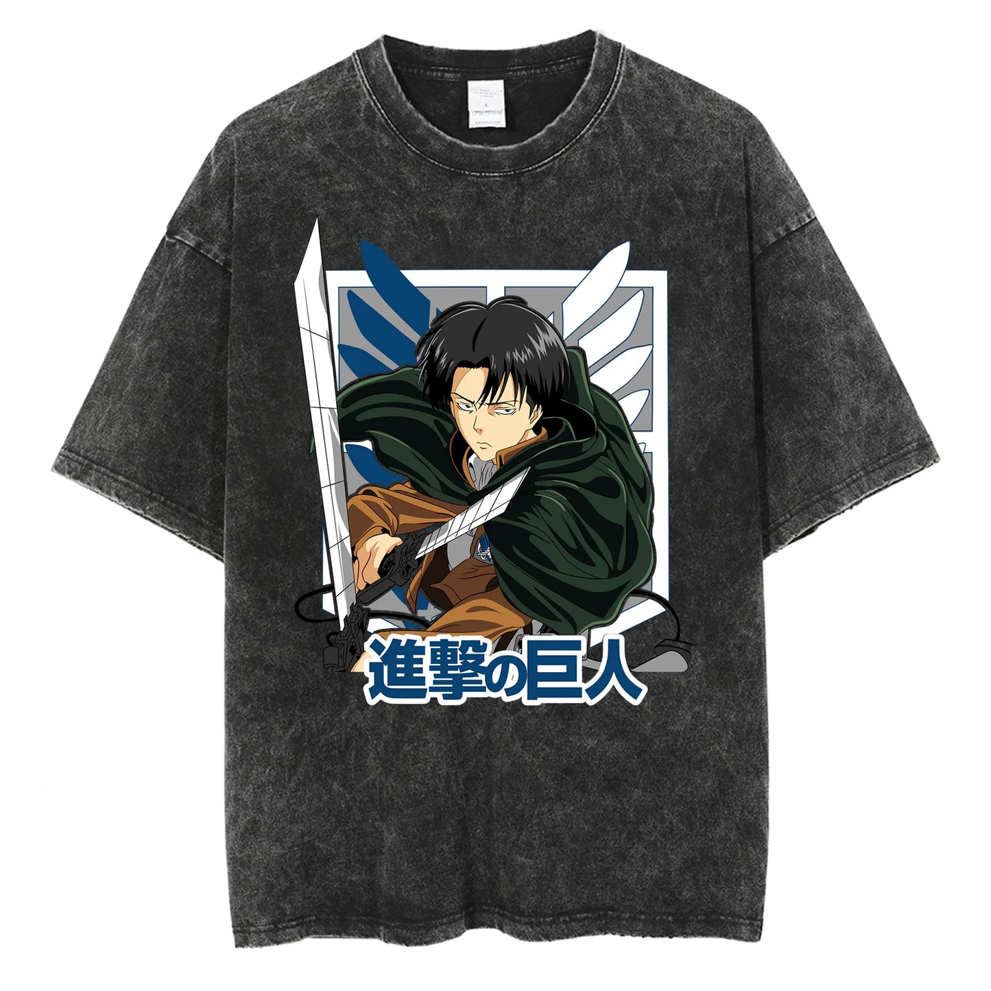 Retro Anime Streetwear Oversized Graphic Tee with Manga-Inspired Artwork