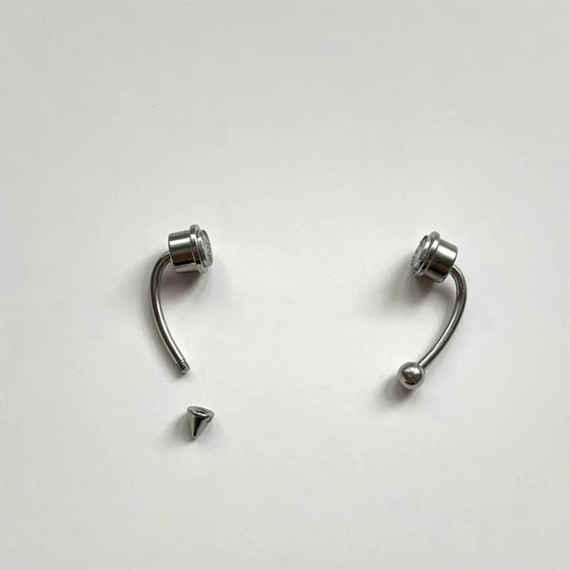 Magnetic Horseshoe Nose Ring for Alternative Punk and Gothic Styling
