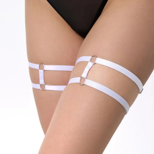 Double Strap Thigh Garter Minimalist Punk Alternative Fashion Accessory