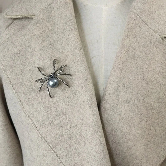Alternative Statement Spider Brooch Pin with Modern Artistic Insect Design