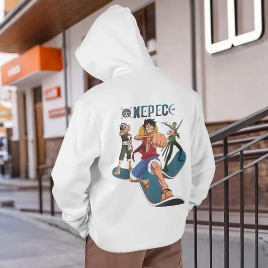 Retro Anime Streetwear Hoodie with Vintage Manga Graphic Artwork