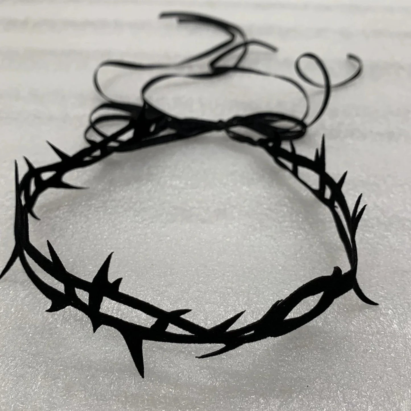 Barbed Thorn Choker Necklace for Gothic Punk Alternative Fashion Styling