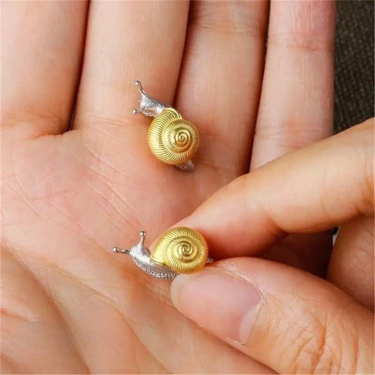 Whimsical Snail Stud Earrings for Fairy Grunge and Nature Inspired Styling