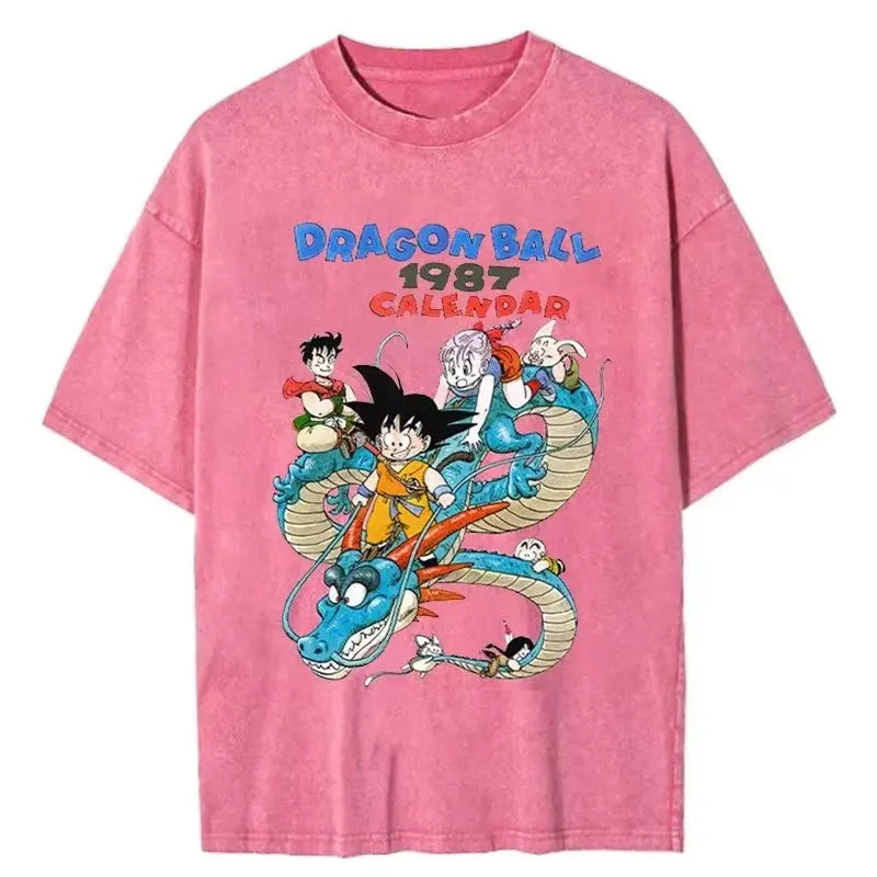 Retro Anime-Inspired Adventure Manga Streetwear Oversized Cotton Graphic T-Shirt