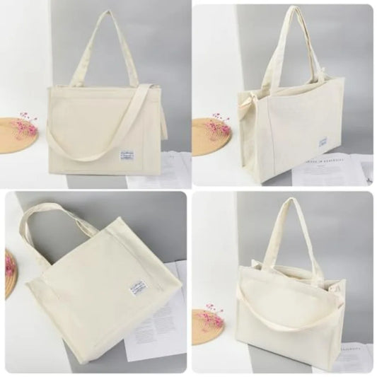 Minimalist Everyday Tote Bag with Wide Shoulder Strap and Spacious Interior