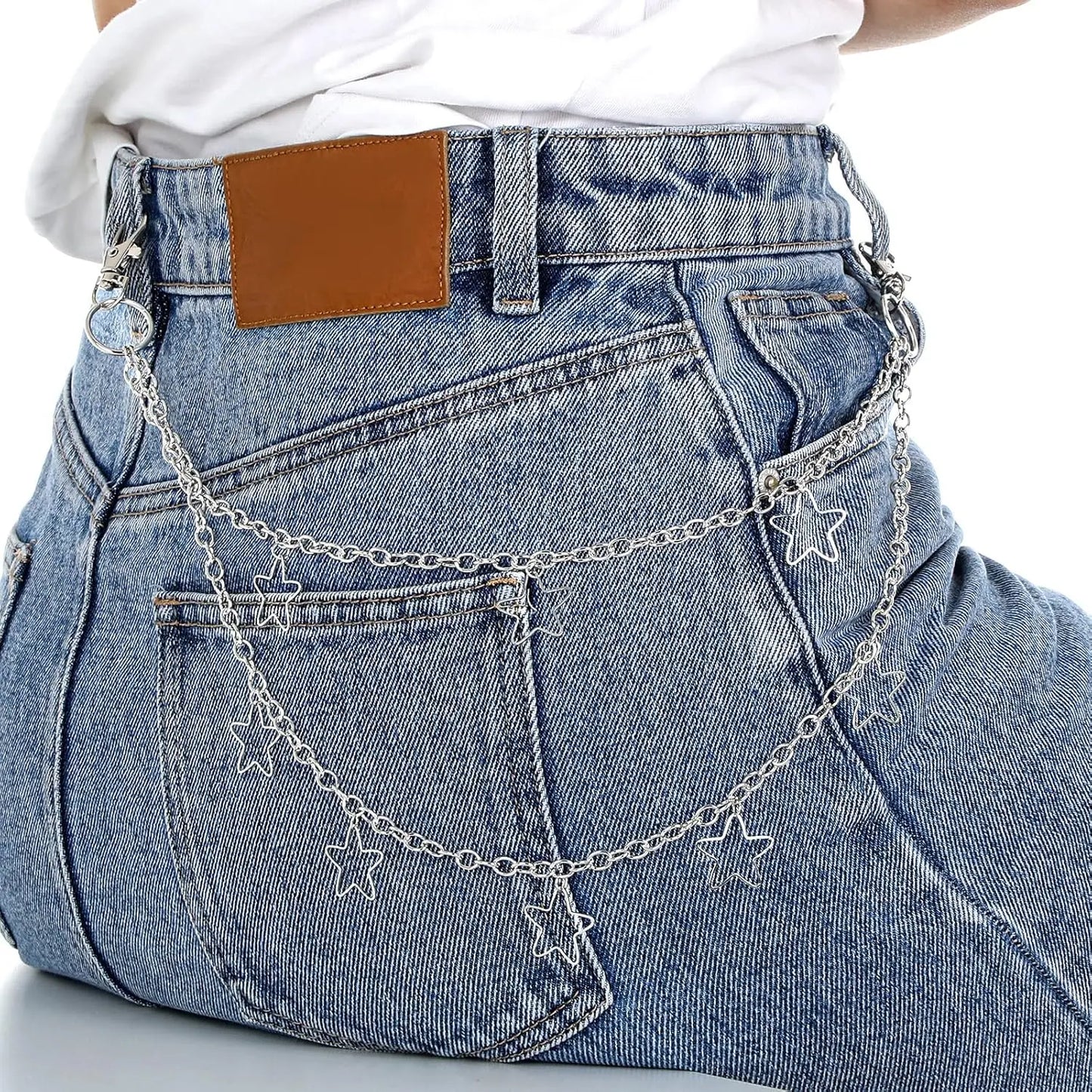 Star Pants Chain for Y2K Punk and Vintage Streetwear Styling