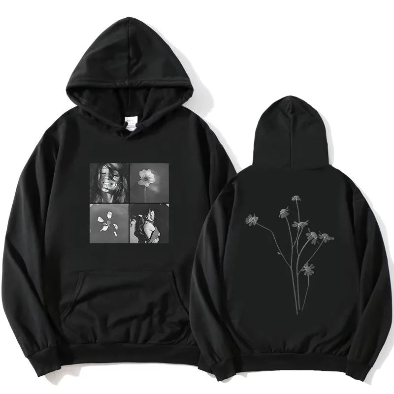 Vintage Portrait Graphic Hoodie with Relaxed Streetwear Fit and Fleece Construction