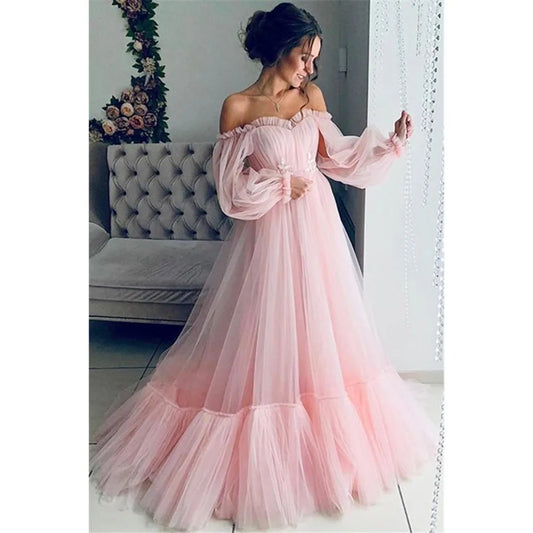 Ethereal Puff Sleeve Maxi Dress with Romantic Flowing Silhouette