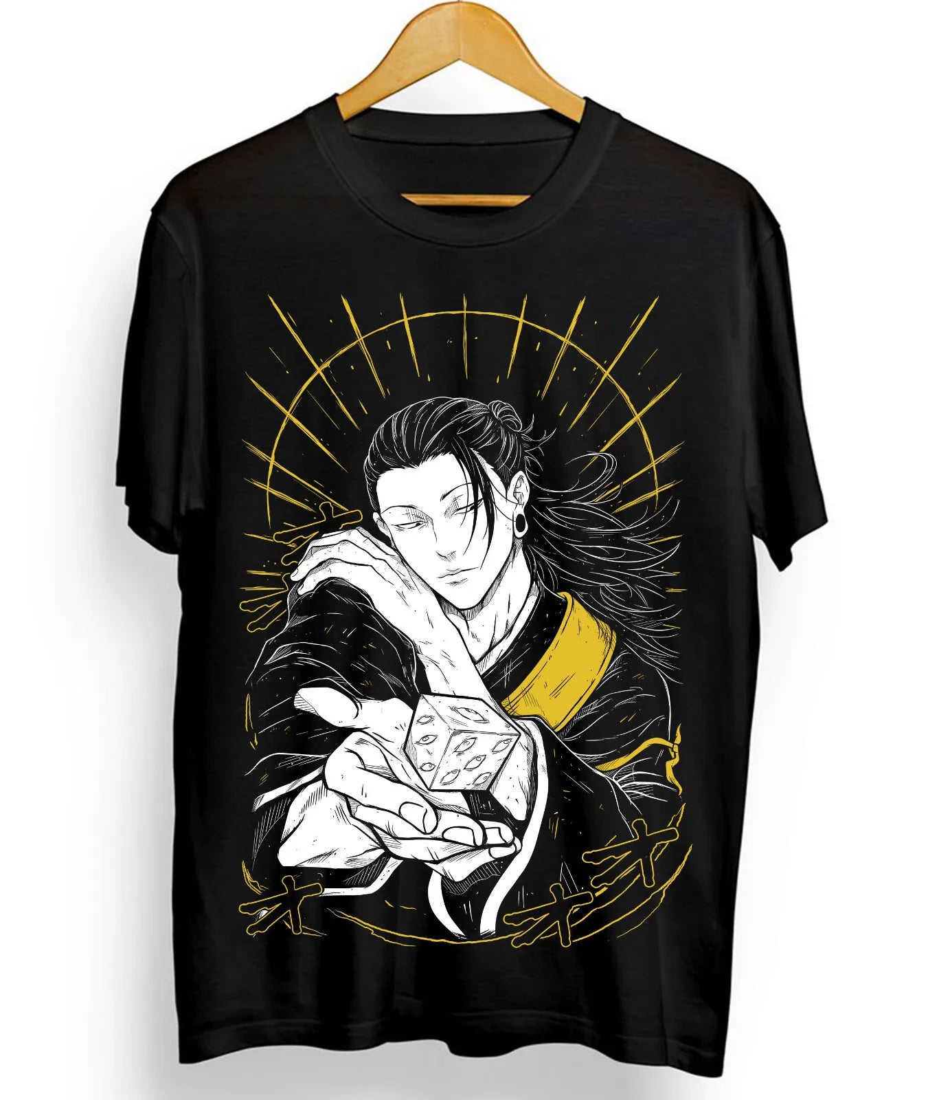 Anime Goth Oversized Manga Graphic T-Shirt with Dark Streetwear Illustration Design