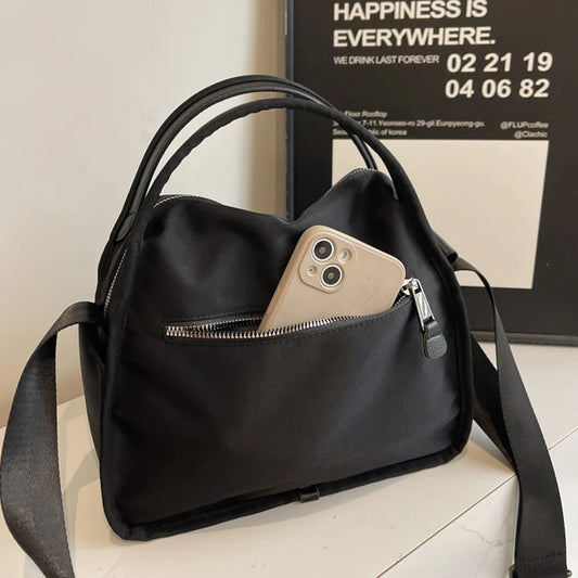 Large Capacity Oxford Cloth Bowling Crossbody Bag with Adjustable Shoulder Strap