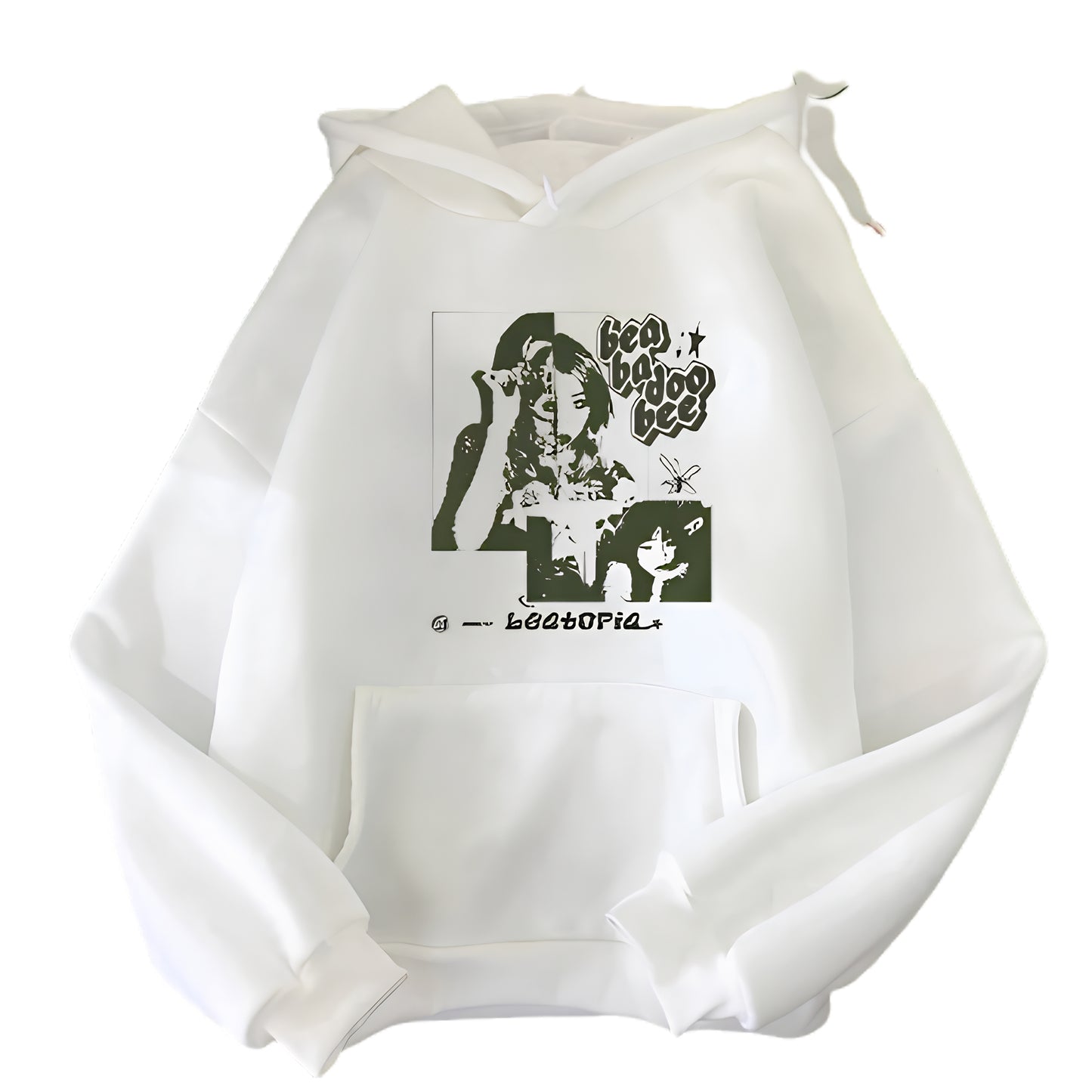 Minimalist Anime Streetwear Hoodie with Vintage Manga Graphic Artwork