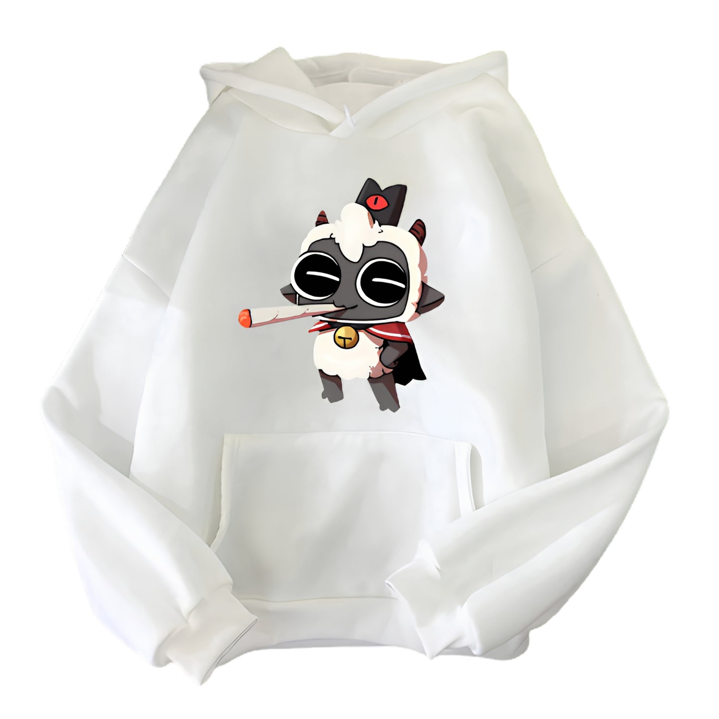 Kawaii Anime Cat Hoodie with Manga-Inspired Chibi Streetwear Artwork