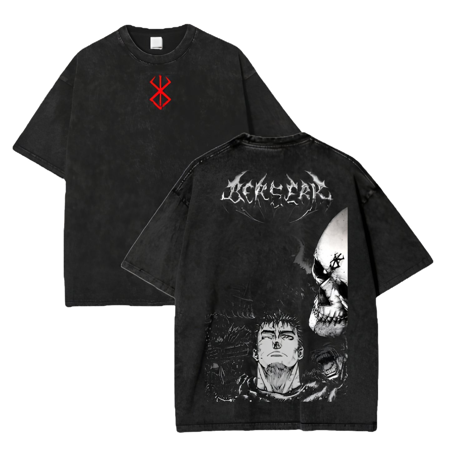 Anime Goth Distressed Oversized Dark Fantasy Streetwear Tee