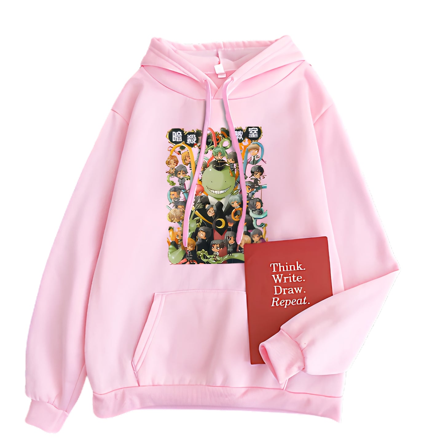 Anime Graphic Oversized Hoodie With Retro Manga Streetwear Art Design