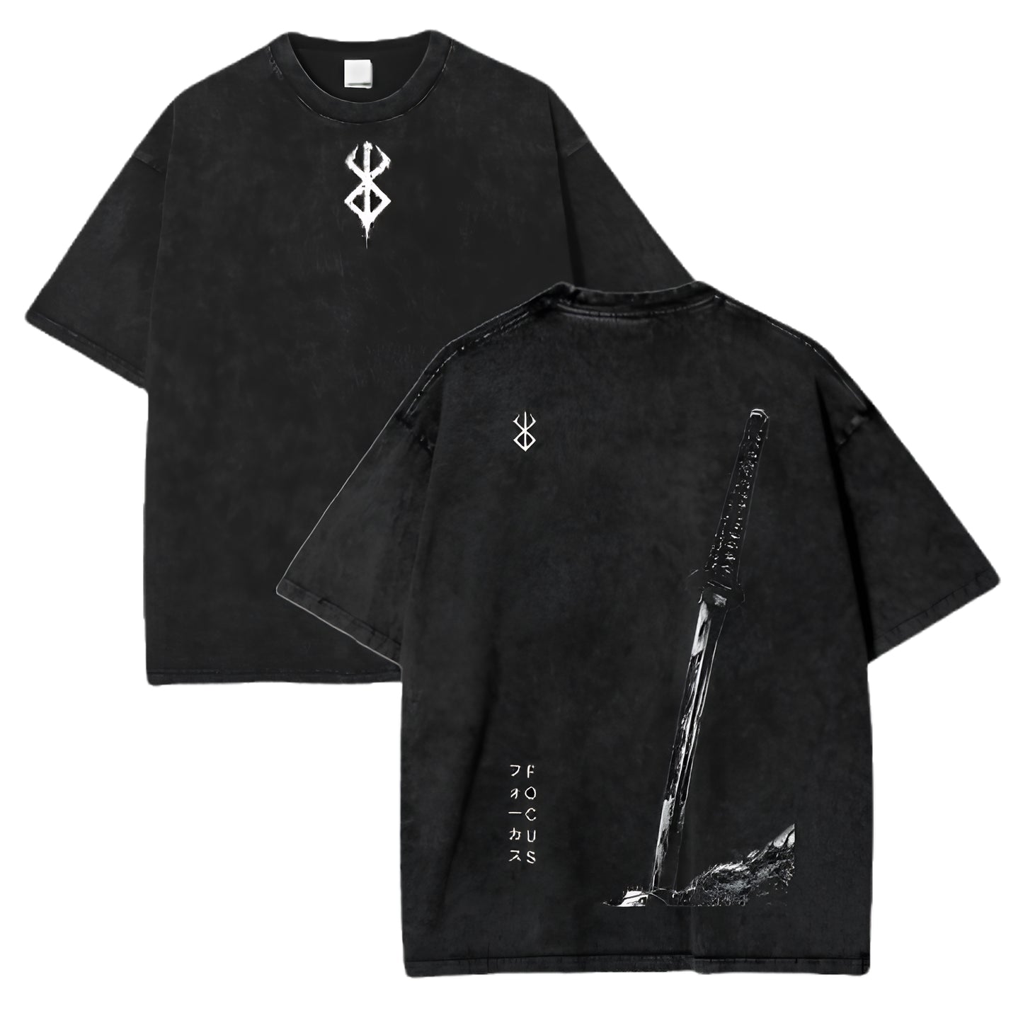 Minimalist Anime Goth Distressed Oversized Streetwear Graphic Tee