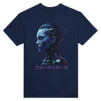 Blue Cyborg T-Shirt – Futuristic Neon Streetwear