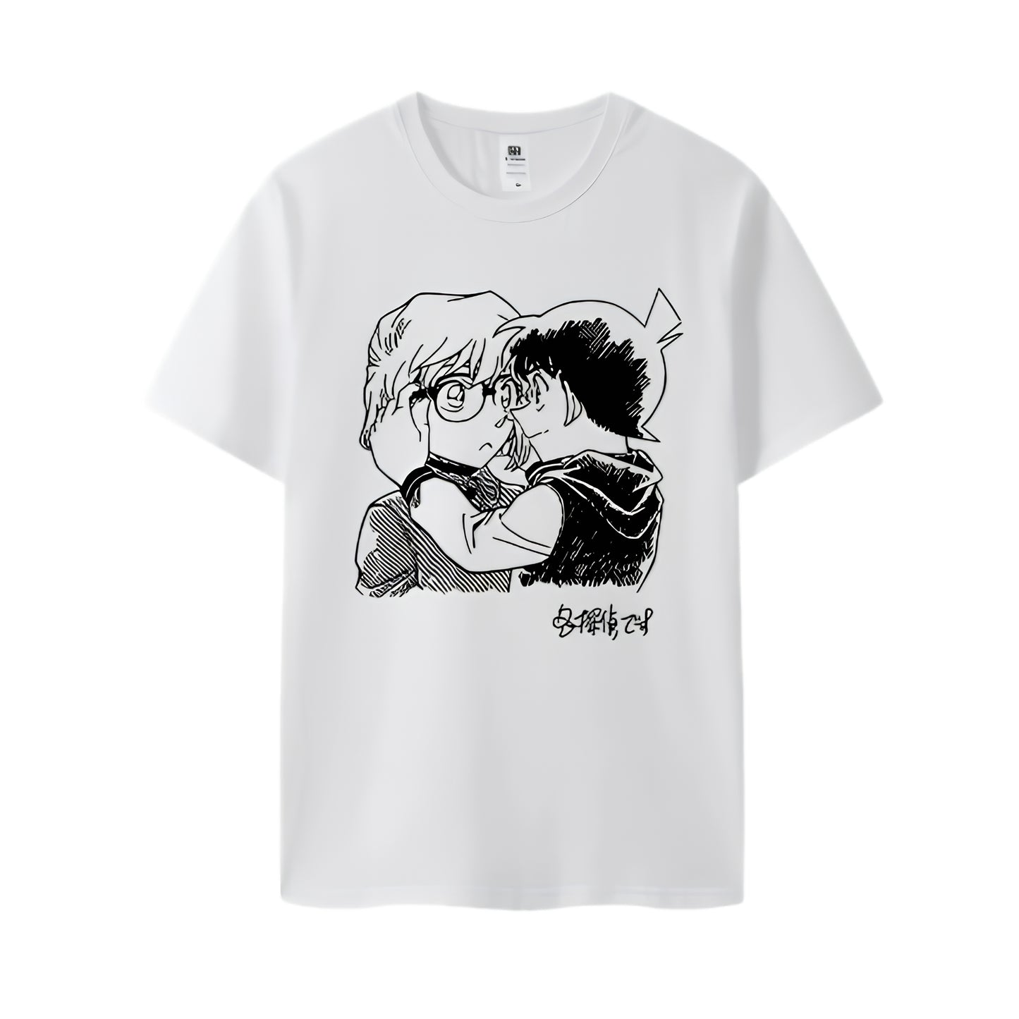 Emotional Sketch Anime Graphic Oversized Cotton Casual Streetwear T-Shirt