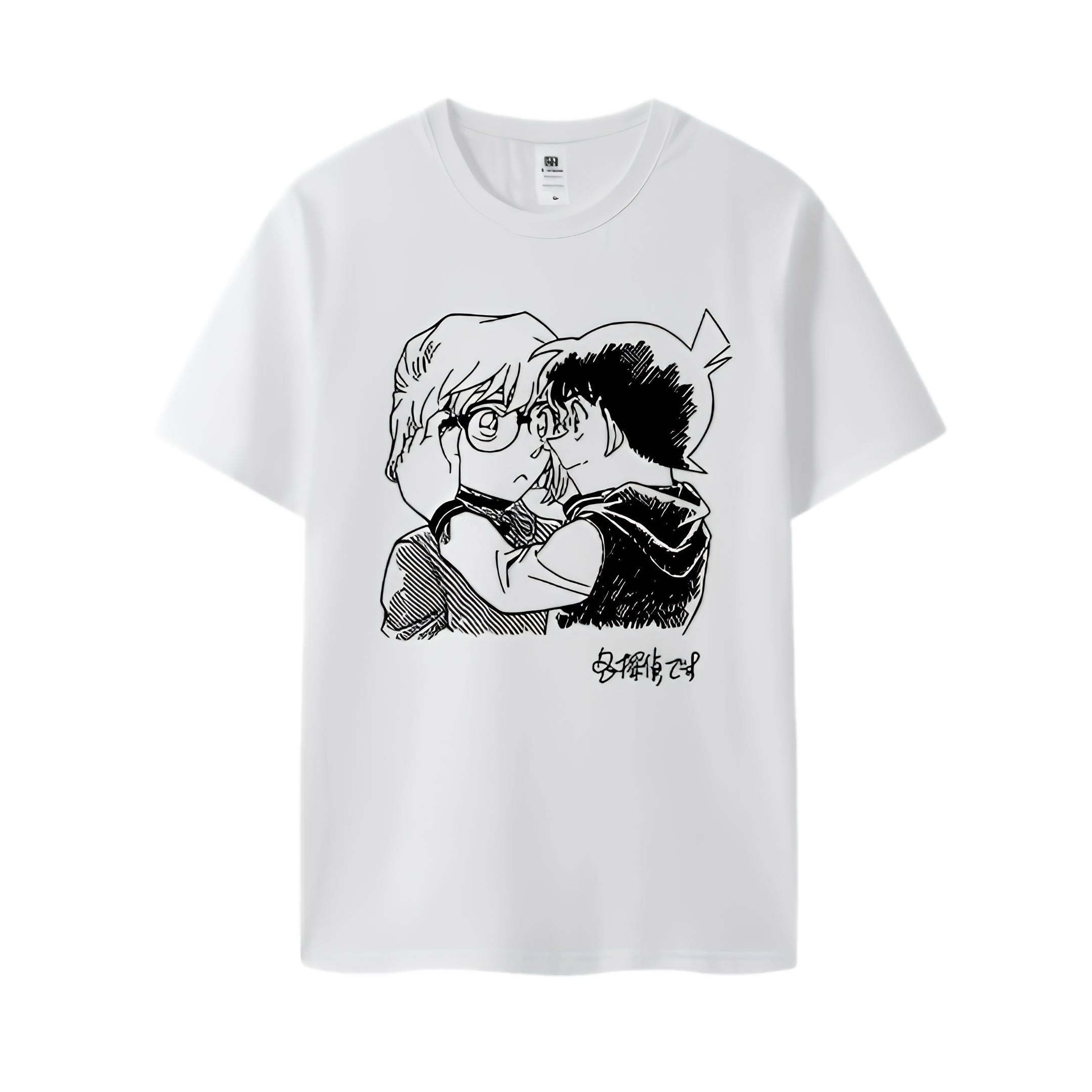 Emotional Sketch Anime Graphic Oversized Cotton Casual Streetwear T-Shirt