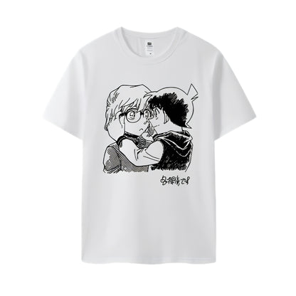 Emotional Sketch Anime Graphic Oversized Cotton Casual Streetwear T-Shirt