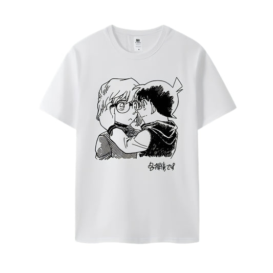 Emotional Sketch Anime Graphic Oversized Cotton Casual Streetwear T-Shirt