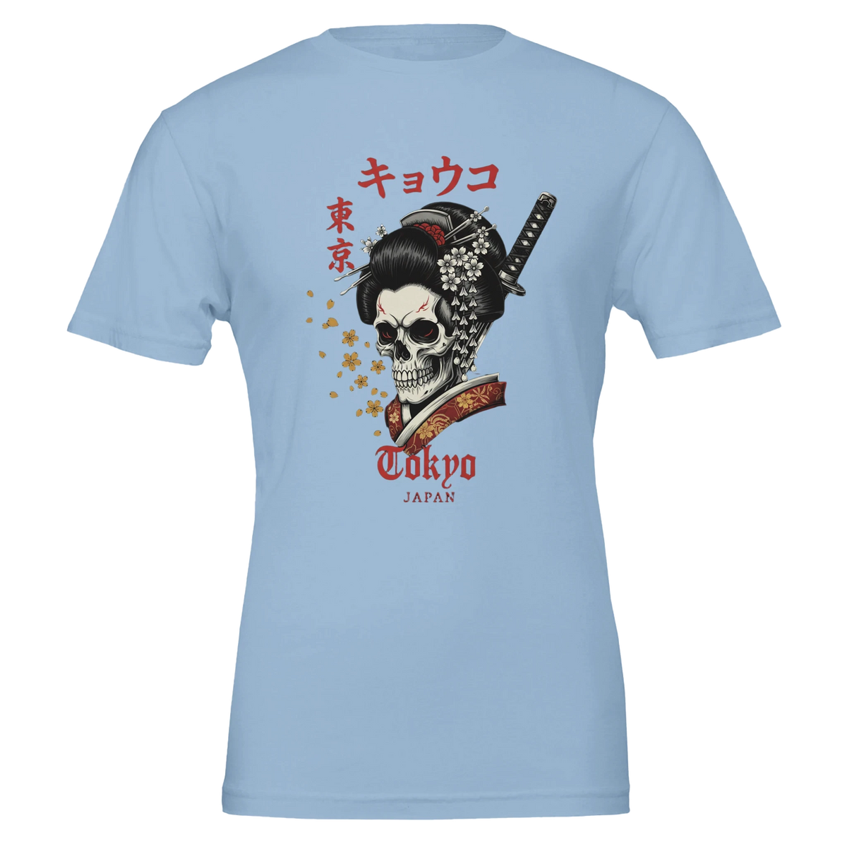 Tokyo Skull Geisha Tee – Japanese Streetwear Graphic T-Shirt