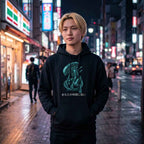 Alien Hoodie - "Your Time Is Short" Written in Japanese.  Threatening Monster Graphic