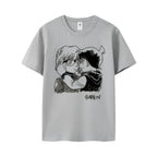 Emotional Sketch Anime Graphic Oversized Cotton Casual Streetwear T-Shirt