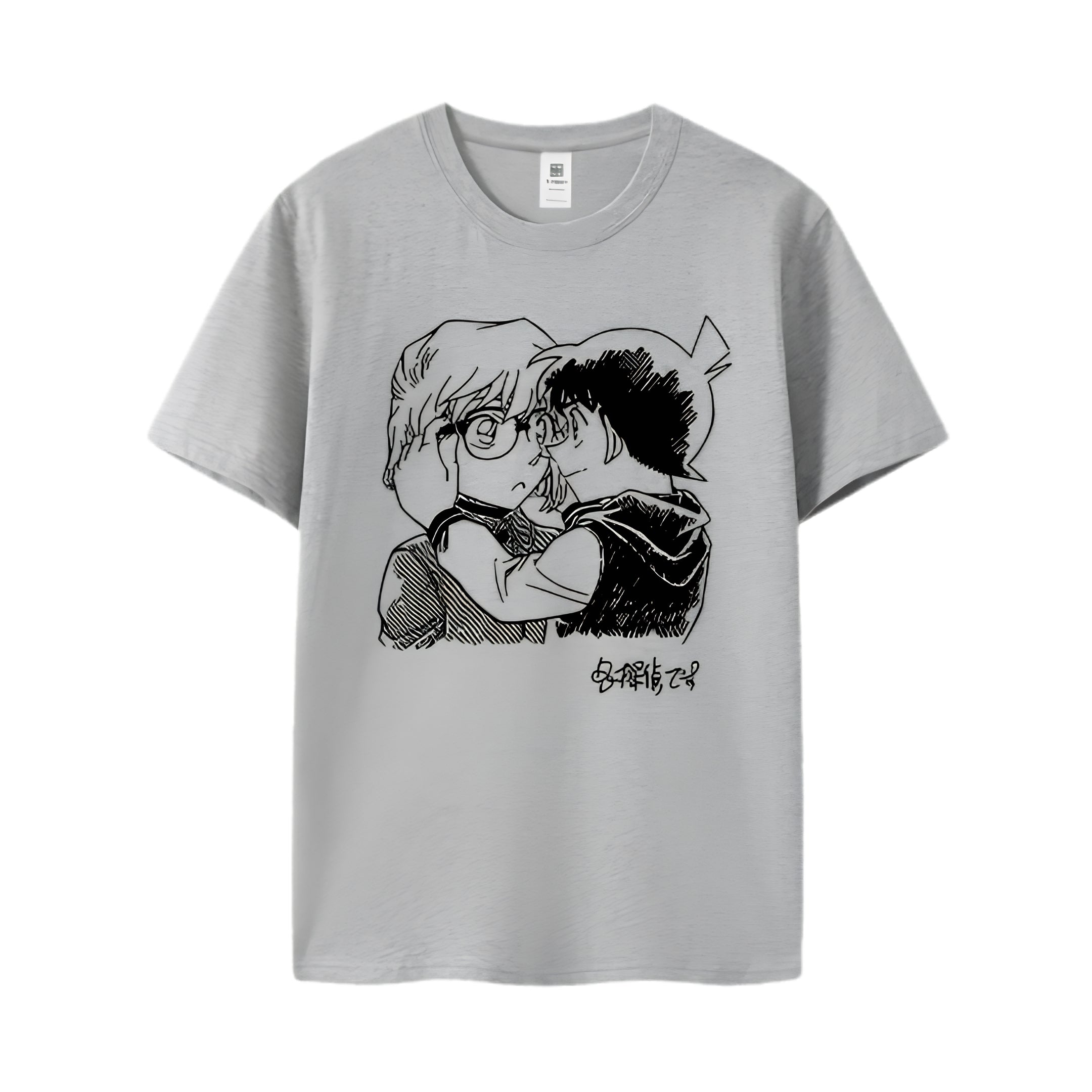 Emotional Sketch Anime Graphic Oversized Cotton Casual Streetwear T-Shirt