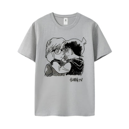 Emotional Sketch Anime Graphic Oversized Cotton Casual Streetwear T-Shirt