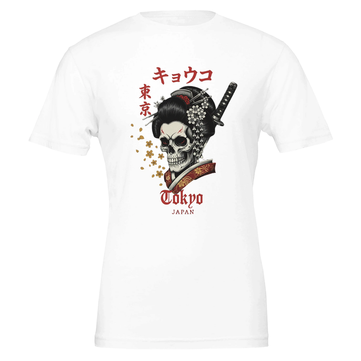 Tokyo Skull Geisha Tee – Japanese Streetwear Graphic T-Shirt