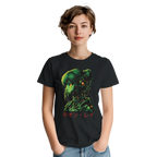 Neon Rae Cyborg Warrior T-Shirt: Sci-Fi Cyberpunk Apparel