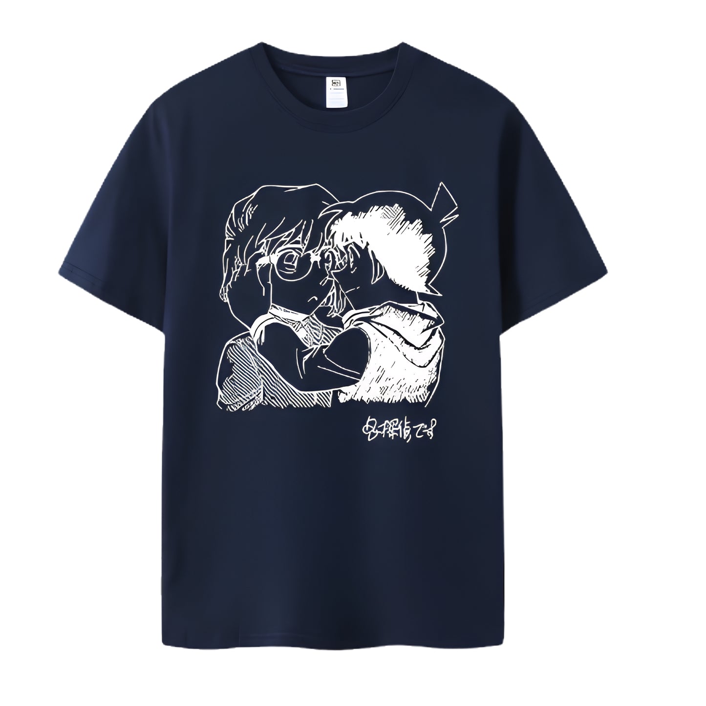 Emotional Sketch Anime Graphic Oversized Cotton Casual Streetwear T-Shirt