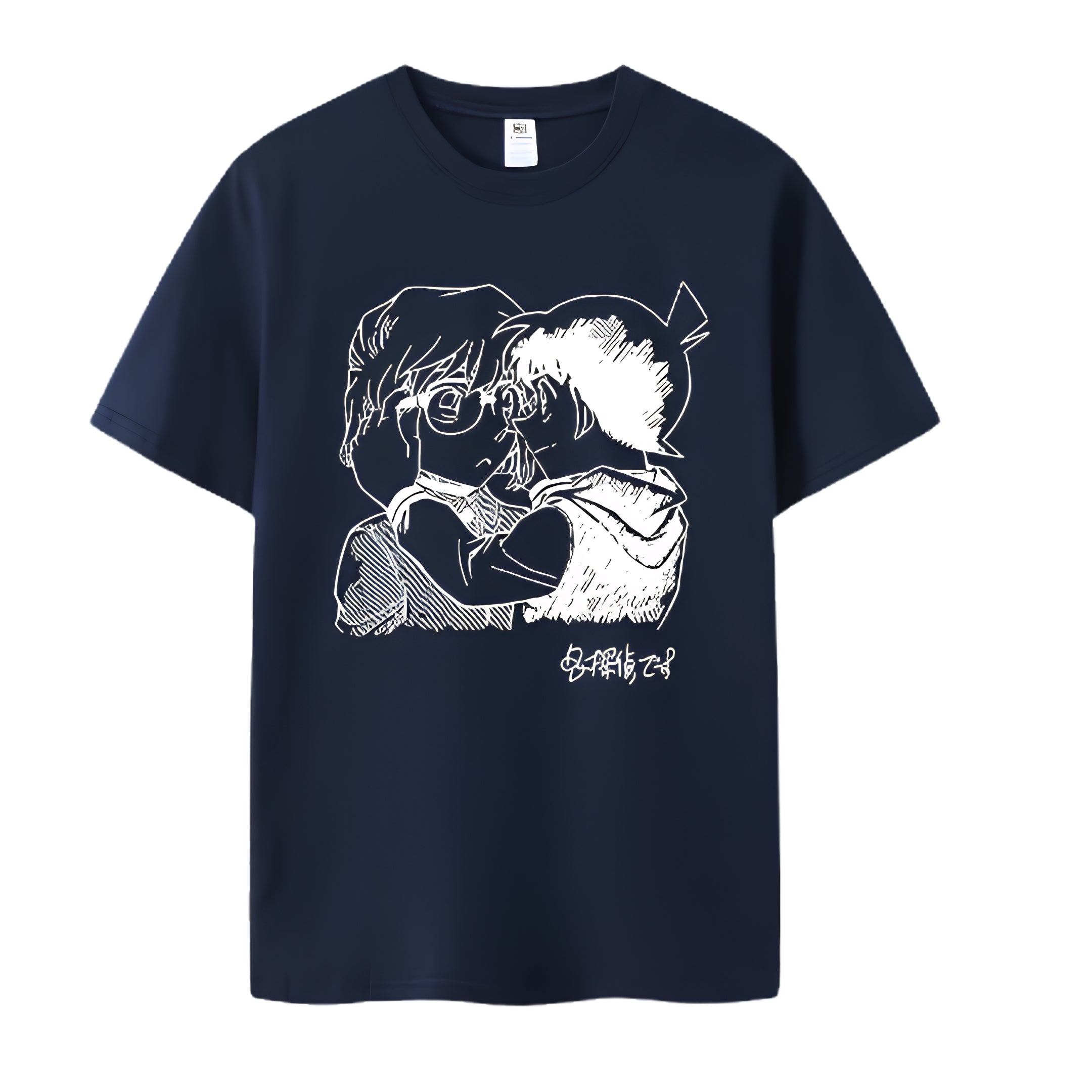 Emotional Sketch Anime Graphic Oversized Cotton Casual Streetwear T-Shirt