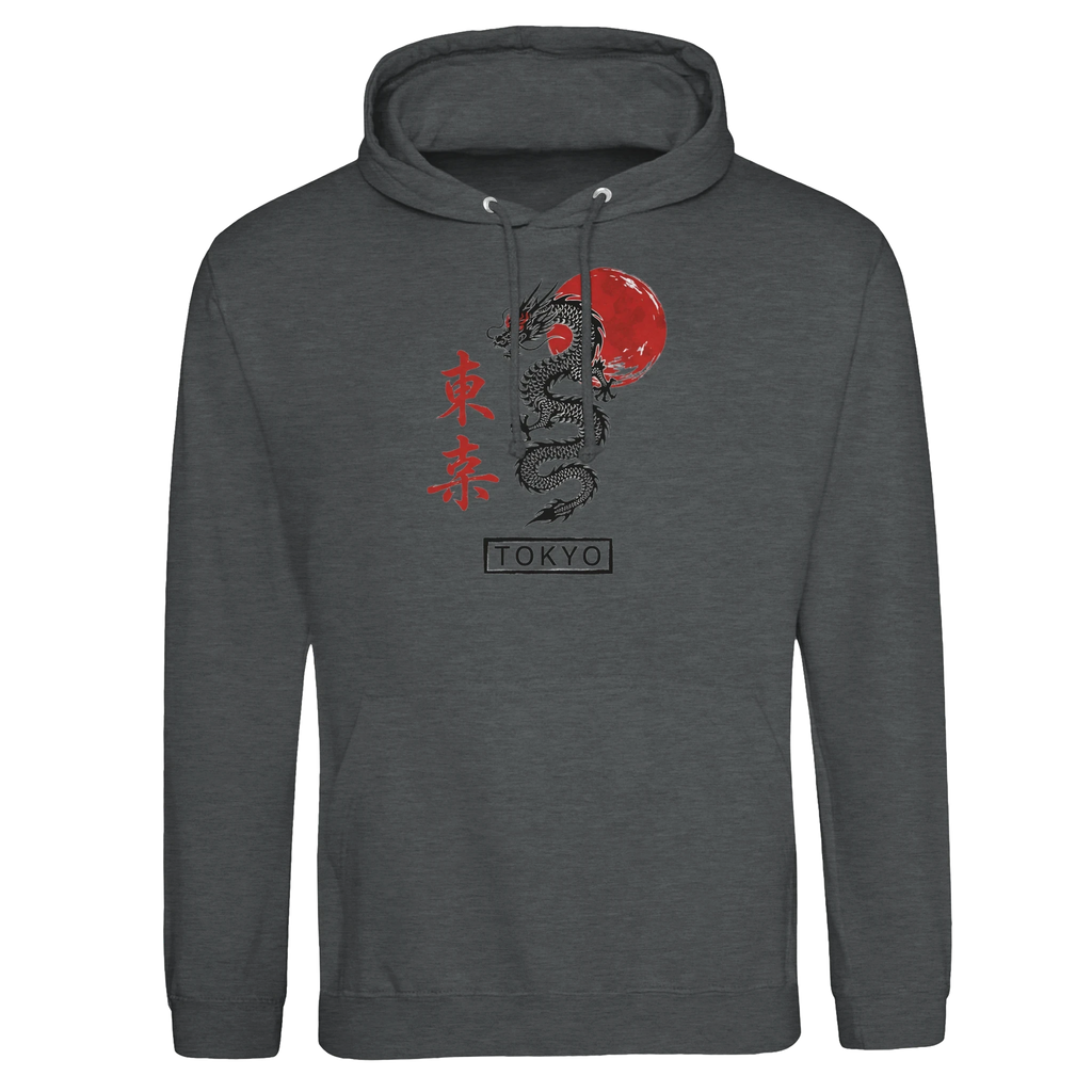 Tokyo Dragon Rising Sun Hoodie - Unisex Comfort Blend