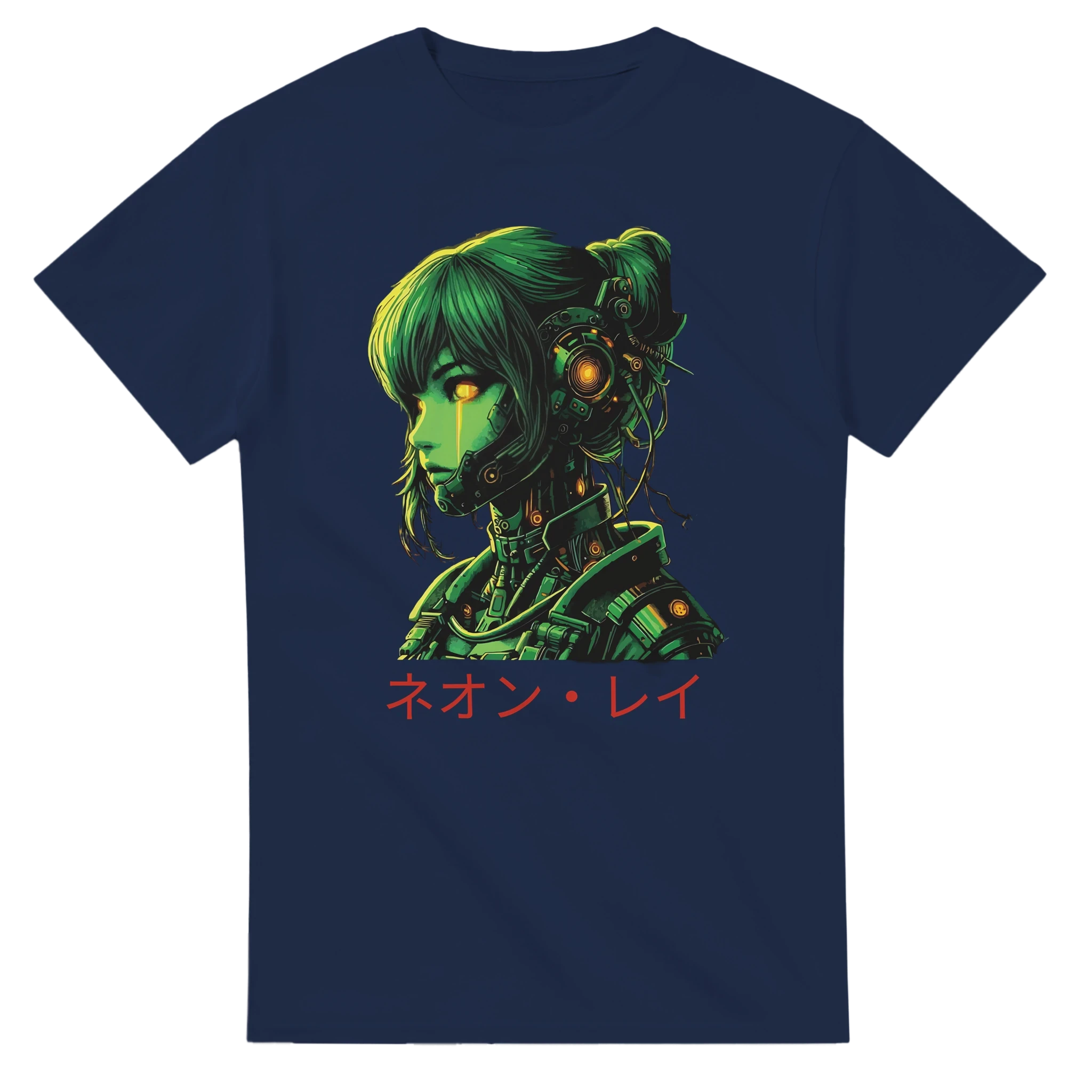 Neon Rae Cyborg Warrior T-Shirt: Sci-Fi Cyberpunk Apparel