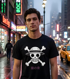 Monkey Bones - One Piece-Inspired T-Shirt   Japanese script says "Monkey Bones"