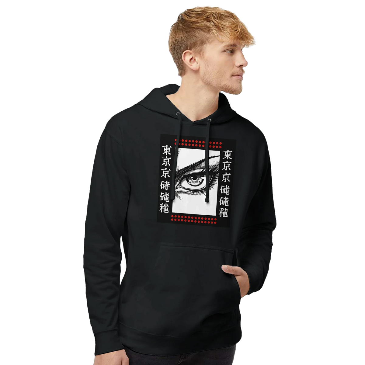 Tokyo Samurai Eye Hoodie — Streetwear with Focus
