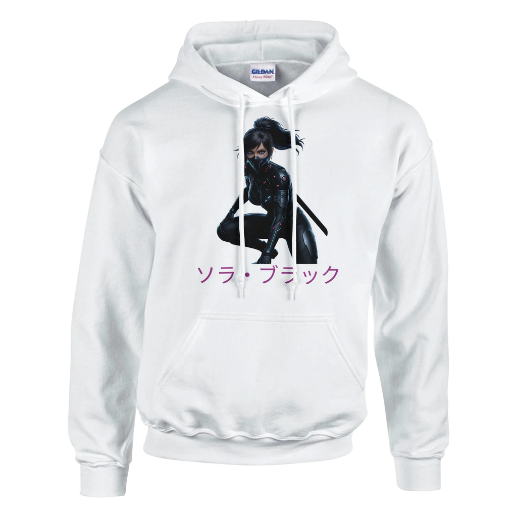 Sora Black Hoodie – Cyber Samurai Streetwear