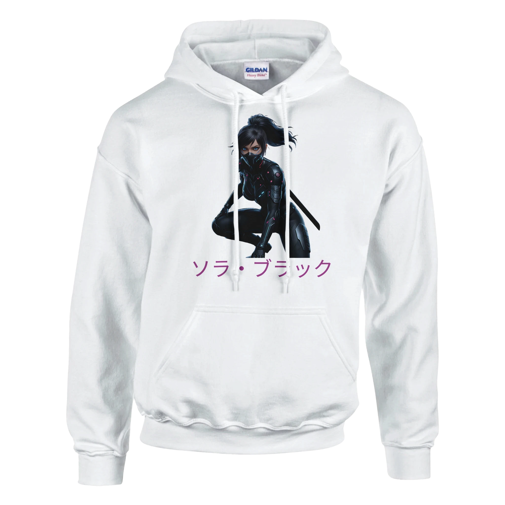 Sora Black Hoodie – Cyber Samurai Streetwear