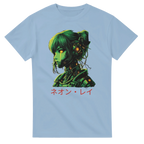 Neon Rae Cyborg Warrior T-Shirt: Sci-Fi Cyberpunk Apparel