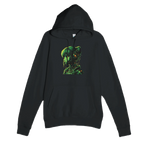 Neon Rae Cyborg Warrior Hoodie: Sci-Fi Cyberpunk Apparel