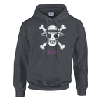 Monkey Bones - One Piece-Inspired Hoodie   Japanese script says "Monkey Bones"